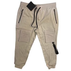 Men's Moose Knuckles Perido Pants Cargo Joggers Willow Gray Size: XL NWT